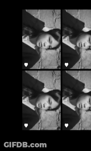 Black And White Woman With Heart GIF