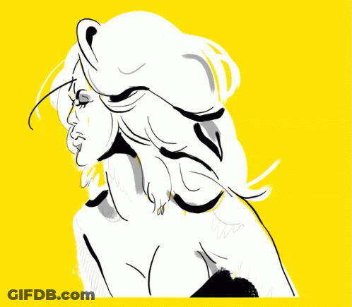 Black And White Woman With Mouth Wide Open GIF