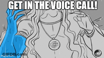 Black And White Woman With Necklace Saying Get In The Voice Call GIF