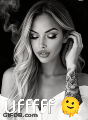 Black And White Woman With Tattoo Ufffff GIF