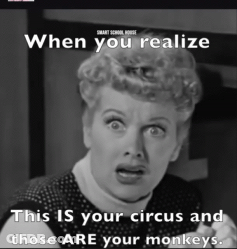 Black And White Woman Your Circus Your Monkeys GIF