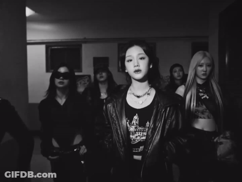 Black-And-White Women Group One With Little Shirt GIF