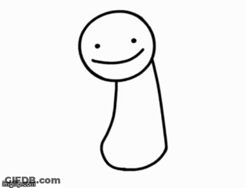 Black And White Worm With Smiley Face GIF