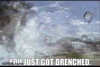 Black And White You Just Got Drenched GIF