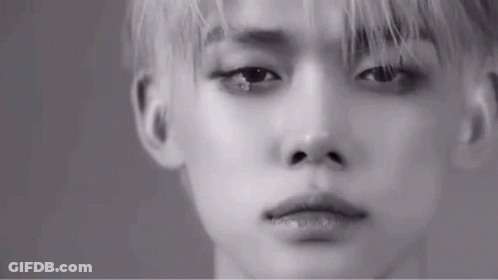Black And White Young Man Face GIF