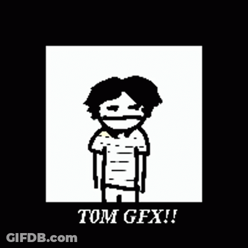 Black And White Young Man Fossy GFX GIF