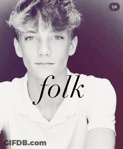 Black And White Young Man With Folk GIF