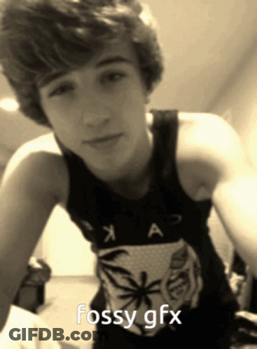Black And White Young Man With Fossy Gfx GIF