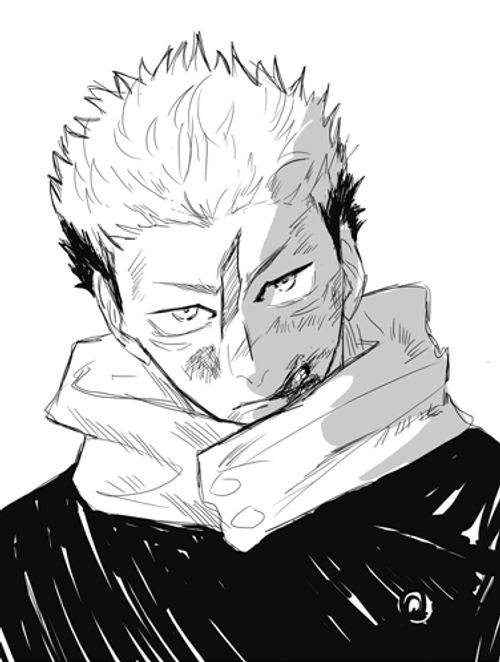 Black And White Yuji Itadori GIF