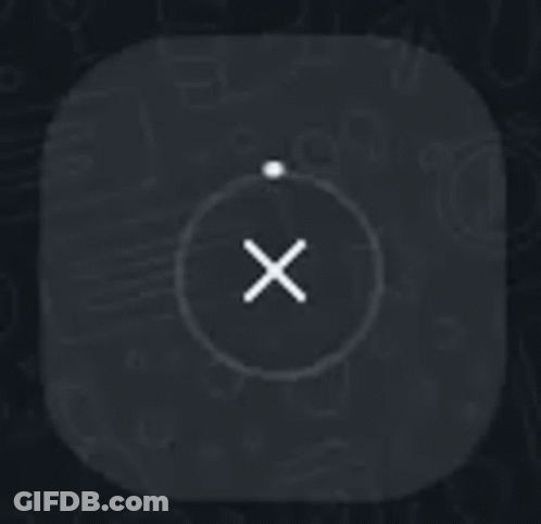 Black App Icon With White X In Circle GIF