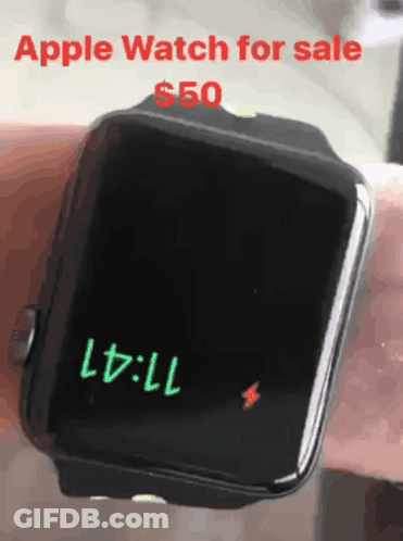 Black Apple Watch For Sale $50 GIF