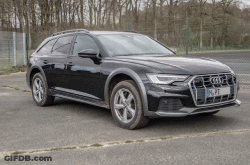 Black Audi Parked GIF