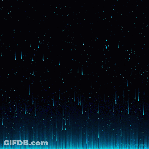 Black Background Blue Meteor Shower GIF