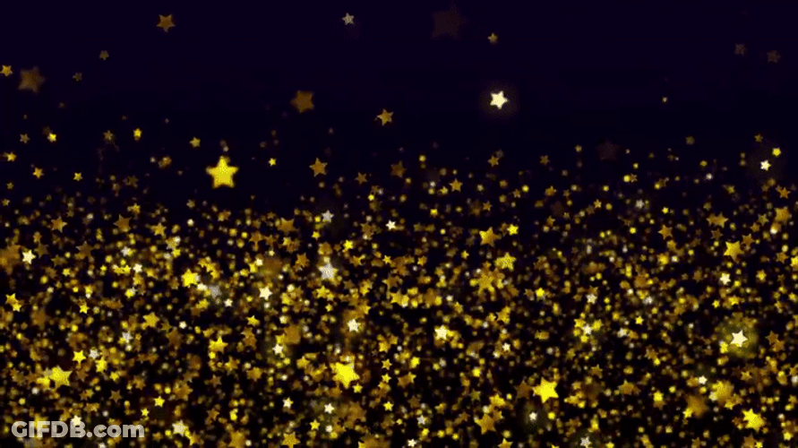 Black Background Gold Glitter GIF