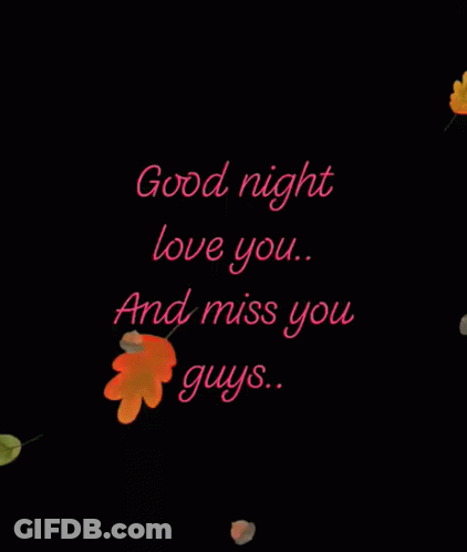 Black Background Good Night Love You Miss You Guys GIF
