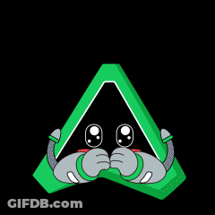 Black Background Green Triangle Saying Oh I Like GIF