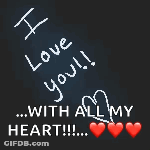 Black Background I Love You GIF
