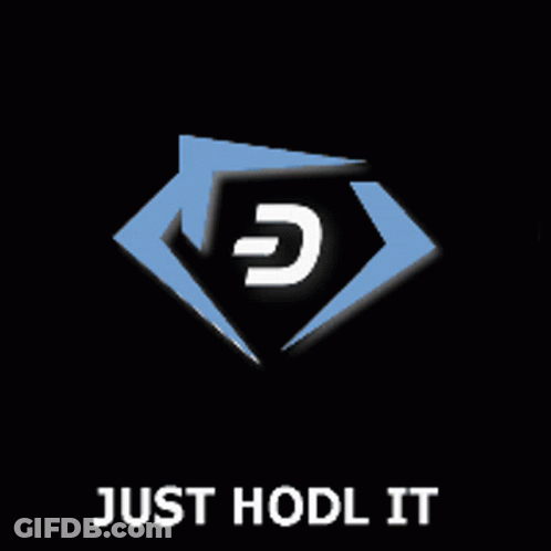 Black Background Just Hodl It GIF