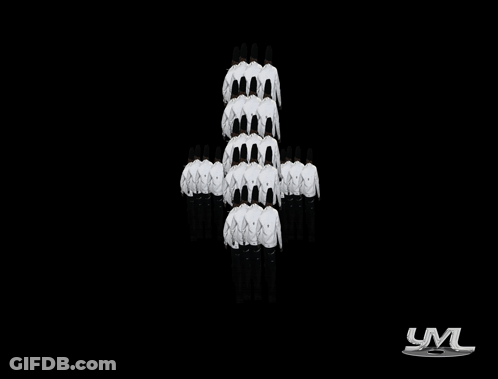 Black Background Letter Lm Bottom Right GIF