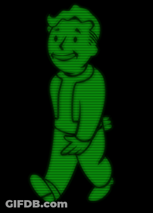 Black Background Pip Boy GIF