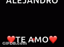 Black Background Red Heart Love You Te Amo GIF