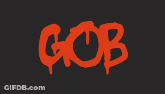 Black Background Red Text Gob Is Gob Is Gob GIF