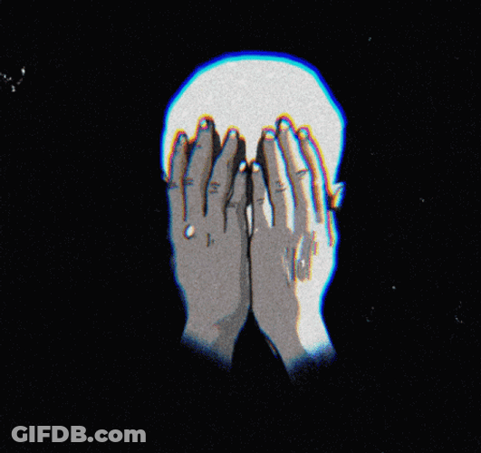 Black Background Skull Face GIF