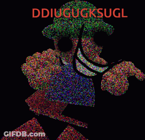 Black Background Smiley Face Says Ddiugucksugl GIF