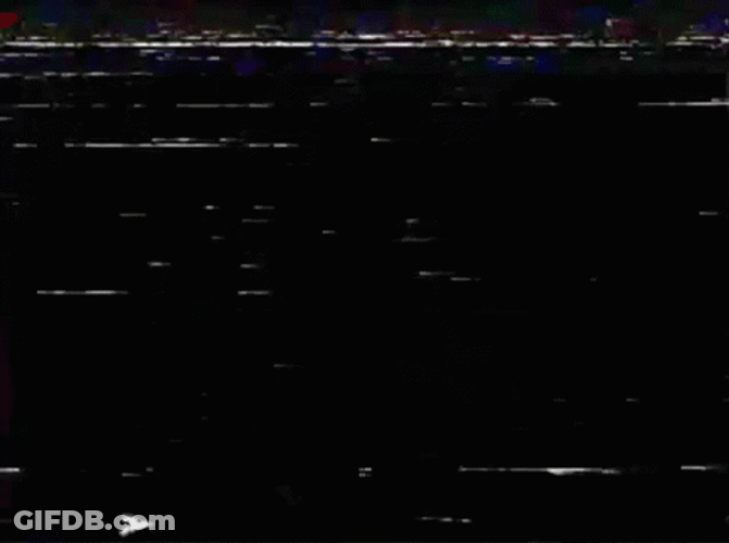 Black Background VHS Glitch GIF