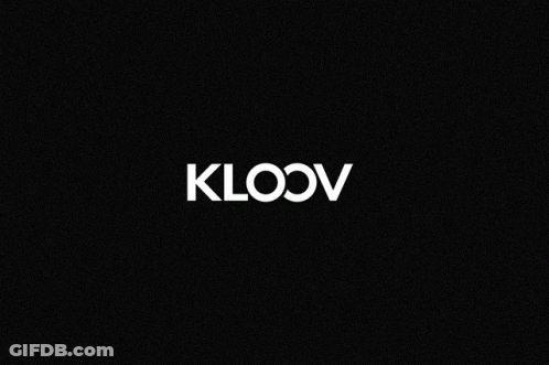 Black Background White CC Icon Logo GIF