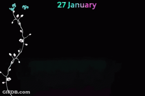 Black Background White Flowers 27 January GIF