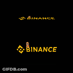 Black Background With Binance In Yellow GIF