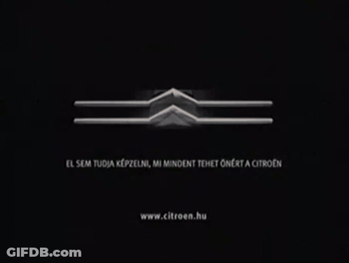 Black Background With Citroen Logo And Www.citroen.hu GIF