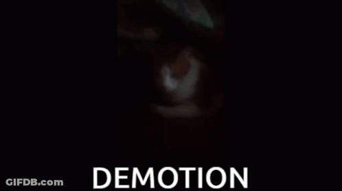 Black Background With Demotion In White GIF
