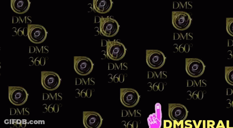 Black Background With DMS 360 Degree Logos GIF