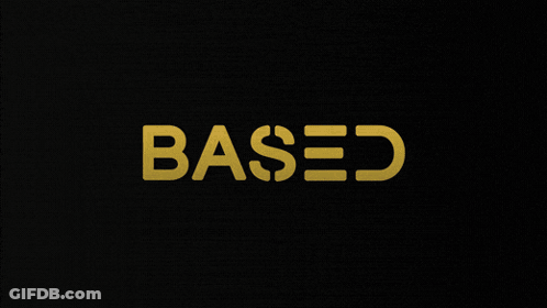 Black Background With Gold Word Based GIF