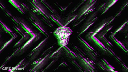 Black Background With Green And Purple Lines GIF