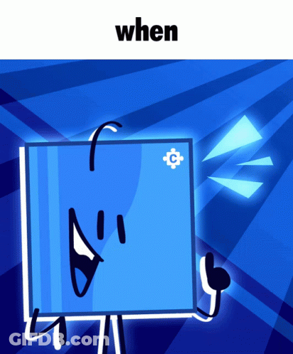 Black Background With In Blue And Two Blue Squares GIF
