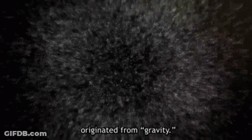 Black Background With Originated From Gravity GIF
