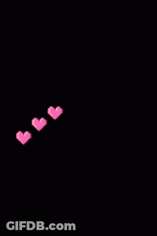 Black Background With Pink Hearts Jaza Kamulllah Khairan GIF