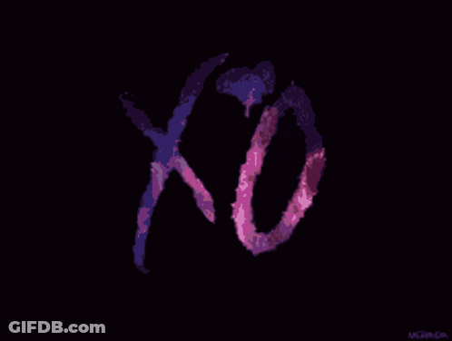 Black Background With Purple X And O GIF