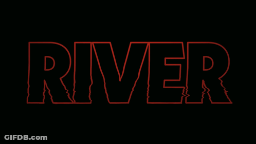 Black Background With Red River Text GIF