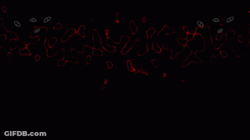Black Background With Red Swirls And Circles GIF