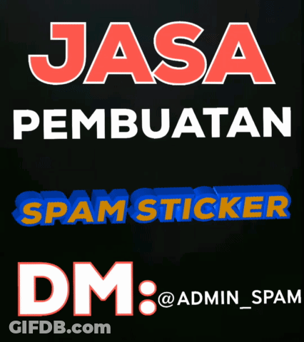 Black Background With Spam Sticker And Dm GIF