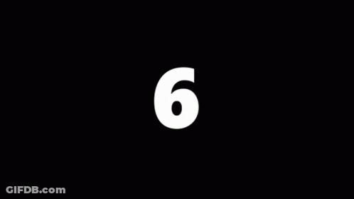 Black Background With White 6 And 0 GIF