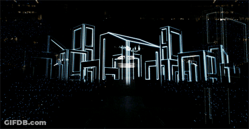 Black Background With White Birds And Year 1989 GIF