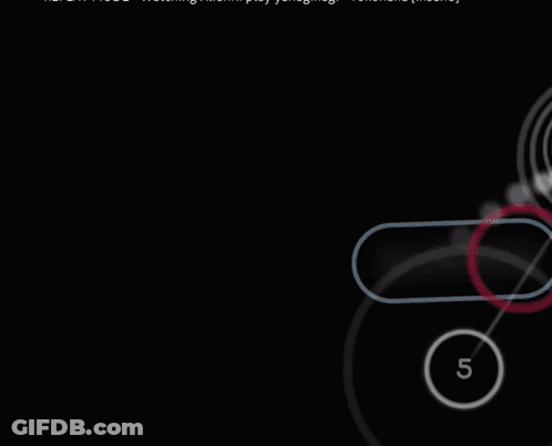 Black Background With White Circles And Green Number 100 GIF