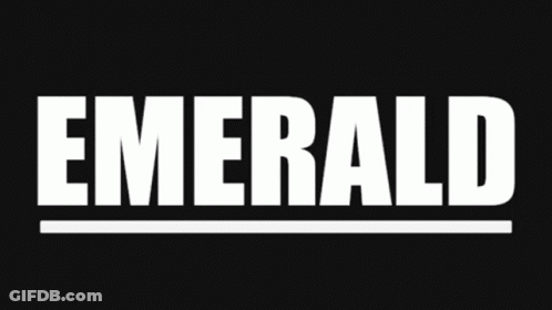 Black Background With White Letters Emerald GIF