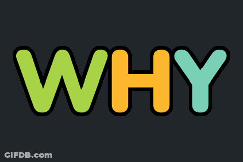 Black Background With Why In Green And Orange GIF