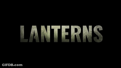 Black Background With Word Lanterns GIF